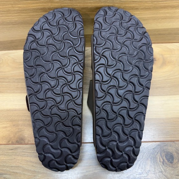 Birkenstock Arizona Sandals Womens 7 N EU 38 Birko Brown Slip On - Picture 9 of 10